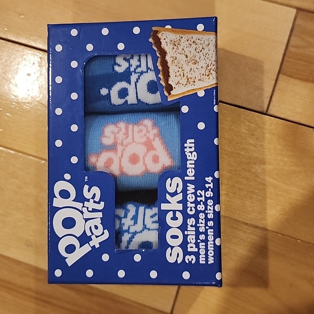 Pop Tarts 3 pairs Crew Socks New in Box
